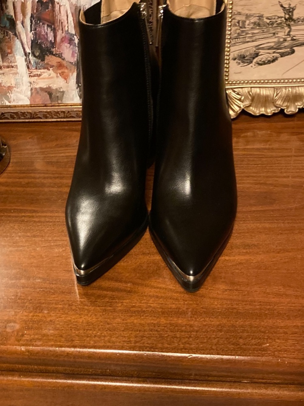 Women's Black Pointed Toe Ankle Boots